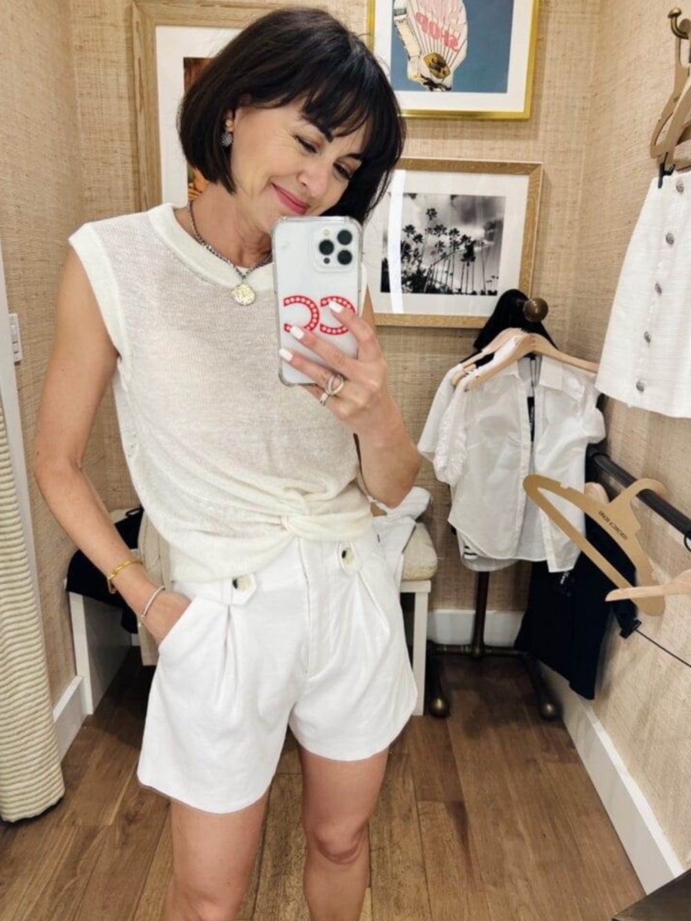 Veronica Beard Kellen Ivory Linen Blend Tank New! - Picture 2 of 14